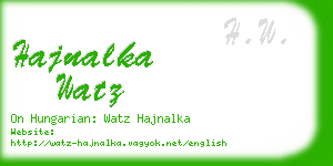 hajnalka watz business card